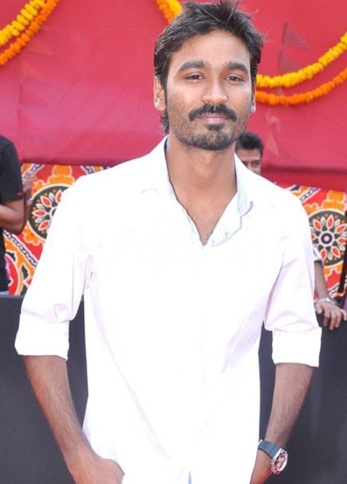 Dhanush as seen in a picture taken during the launch of his film Raanjhanaa in 2012