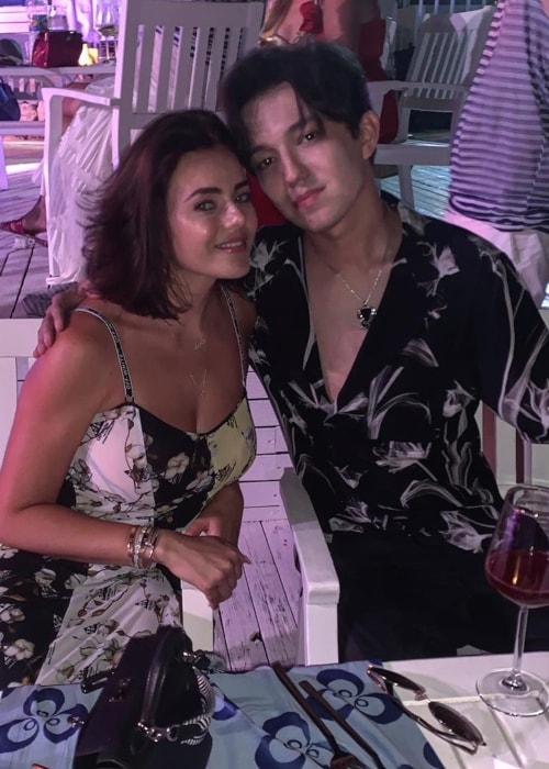 Dimash Kudaibergen as seen in a picture with Russian singer Victoria Krutaya taken in July 2019