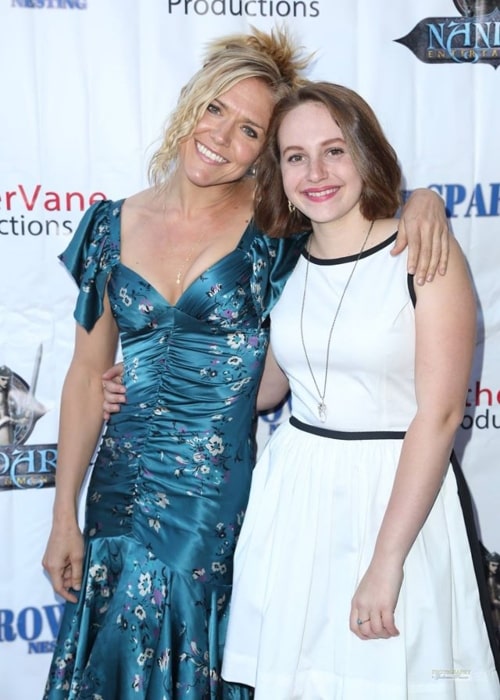 Dominique Swain as seen in a picture with actress Mandalynn Carlson at The Sparrows_ Nesting Screening on April 21, 2015