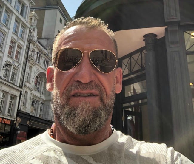 Dorian Yates in an Instagram selfie as seen in June 2019