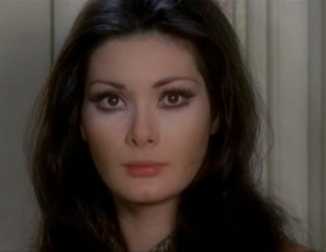 Edwige Fenech as seen in a screenshot from the film 'Tutti i colori del buio' (1972)