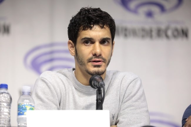 Elyes Gabel as seen in a picture taken at the 2019 WonderCon, for 'Justice League vs. the Fatal Five', at the Anaheim Convention Center in Anaheim, California, United States