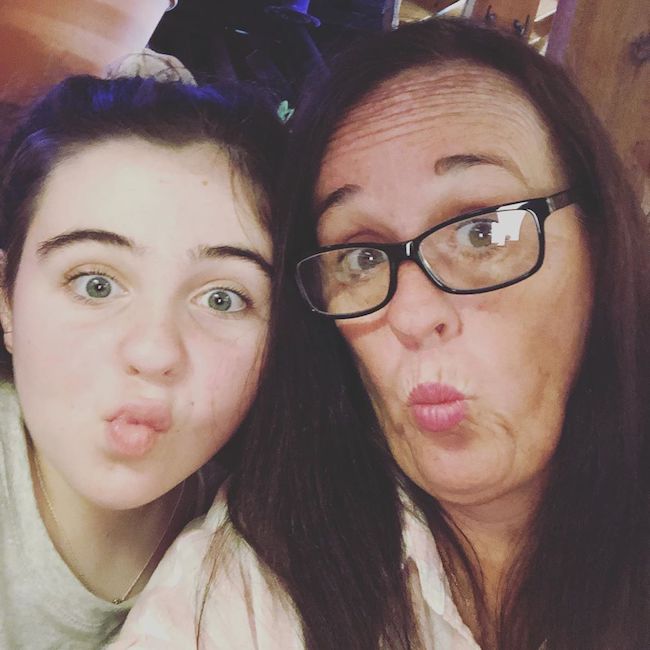 Emma Shannon in a selfie with her mother in September 2019