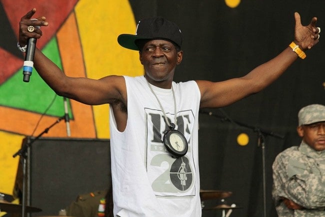 Flavor Flav during a performance as seen in April 2014