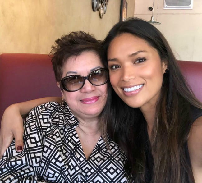 Geena Rocero (Right) with her mother as seen in April 2019