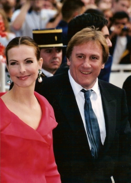 Gérard Depardieu as seen in a picture alongside Carole Bouquet during an event in 2001