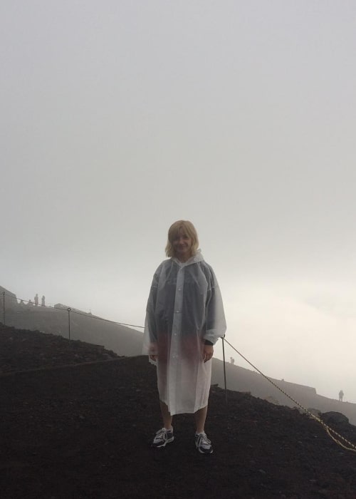 Jane Horrocks as seen in a picture taken at Mount Fuji in July 2017