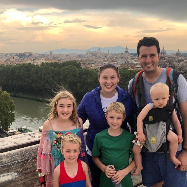 Jessica Ballinger with her family as seen in September 2019