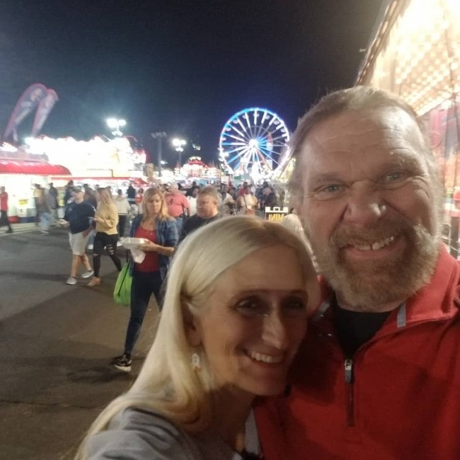 Jim Duggan with his wife Debra as seen in October 2019