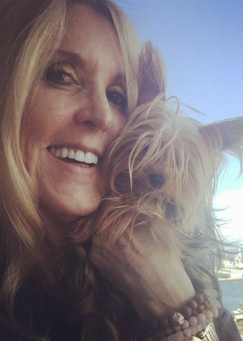 Joan Celia Lee in a selfie with her dog as seen in September 2016