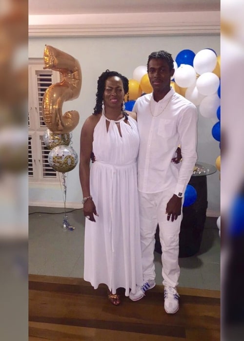 Jofra Archer as seen in a picture with his mother Joelle Waithe in a picture that was taken in March 2016