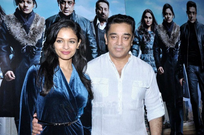 Kamal Haasan and Pooja Kumar as seen in 2013