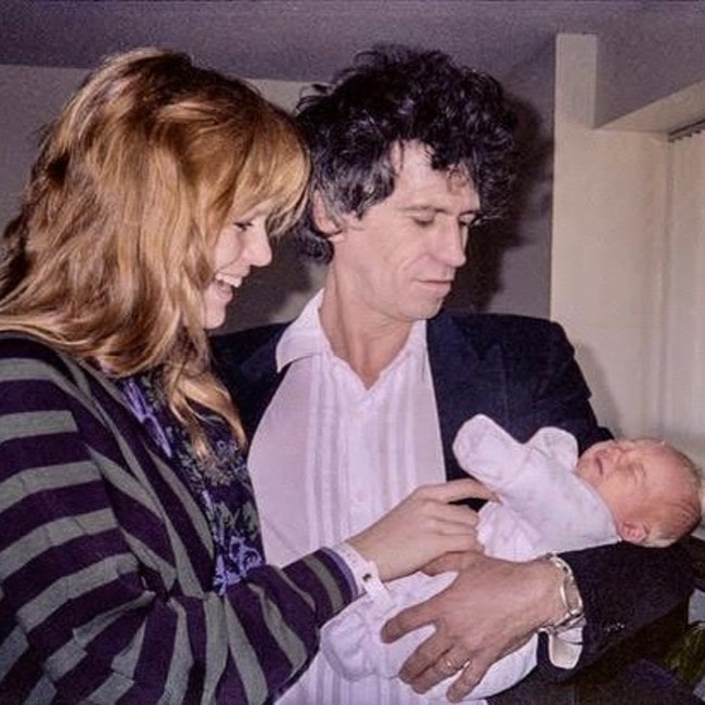 Keith Richards old photo with his wife Patti and daughter Theodora as seen in March 2019
