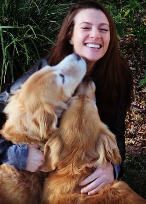 Kendra Andrews with her dogs as seen in September 2016