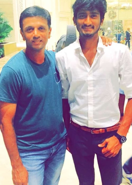 Khaleel Ahmed as seen in a picture with former cricketer and captain of the Indian national team Rahul Dravid at the Taj Samudra in December 2015