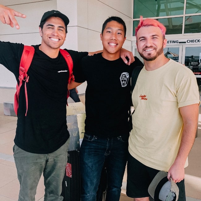 Khoa Nguyen as seen while posing for a picture along with Toddy Smith (Left) and Zane Hijazi (Right) in May 2018