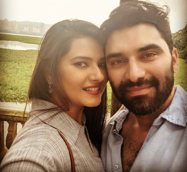 Kratika Sengar and Nikitin Dheer in a selfie in July 2019