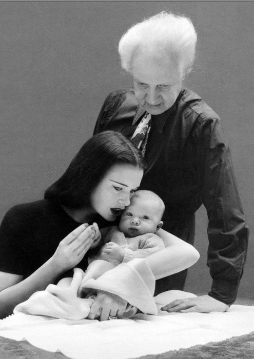 Leopold Stanislaus Stokowski with his mother Gloria Vanderbilt and father Leopold Stokowski