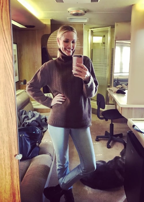 Leslie Bibb as seen in a selfie taken in March 2018