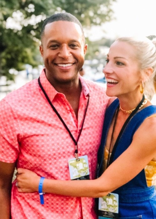 Lindsay Czarniak with her husband Craig Melvin as seen in October 2019