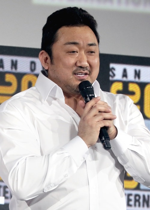 Ma Dong-seok as seen while speaking at the 2019 San Diego Comic-Con International in San Diego, California, United States