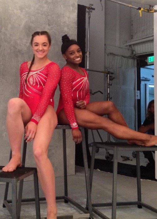 Maggie Nichols with Simone Biles as seen in March 2016