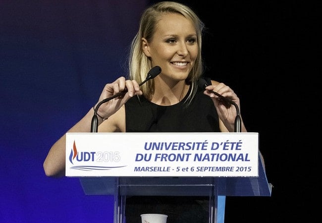 Marion Maréchal during an event in September 2015