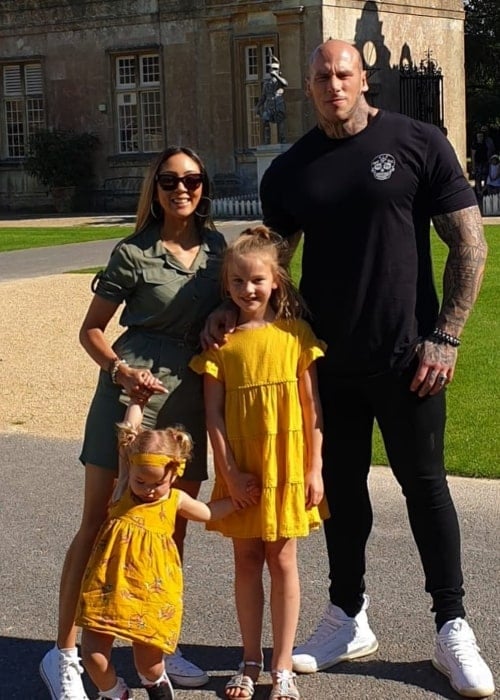 Martyn Ford as seen in a picture with his wife Sasha Ford and daughters Imogen and Wynter in Longleat Safari Park in August 2019