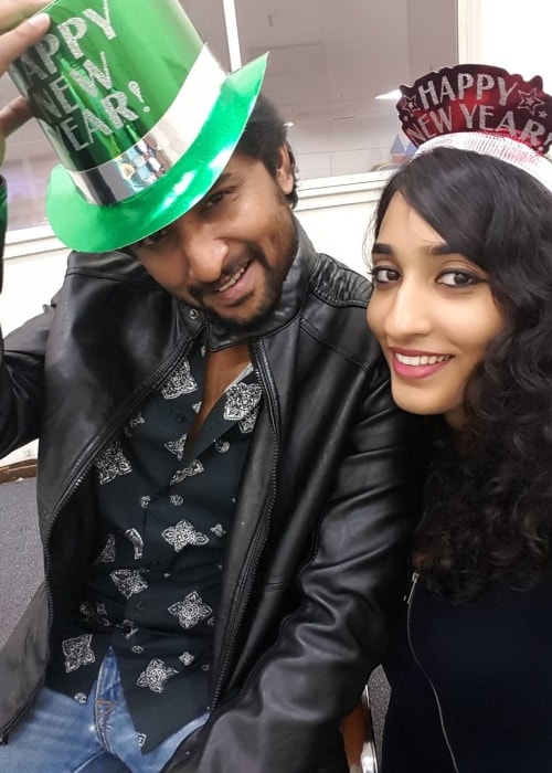 Nani as seen in a selfie taken with his wife Anjana Yelavarthy at Marriott Fremont Silicon Valley in January 2016