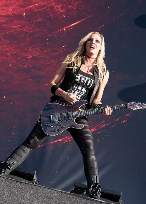 Nita Strauss performing at the Wacken Open Air music festival in 2017
