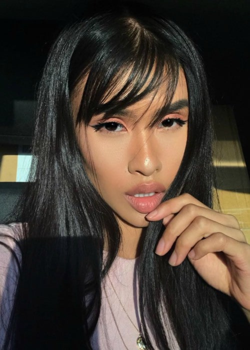 Nxshaya in an Instagram selfie as seen in September 2019