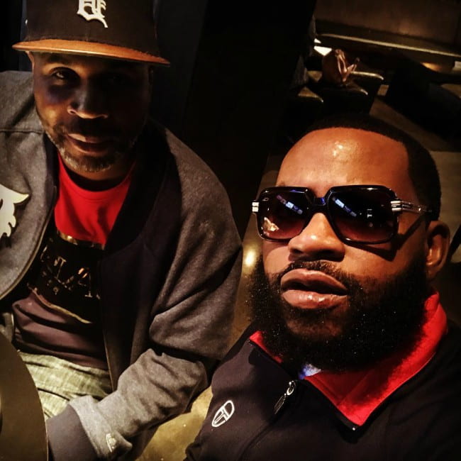 Obie Trice (Right) and Jermaine Aintbutone Dixon in a selfie as seen in May 2018