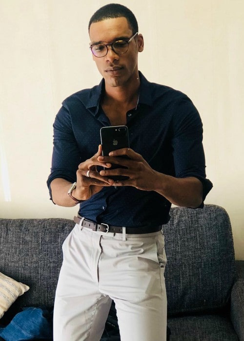 Parker Sawyers in a selfie as seen in July 2018