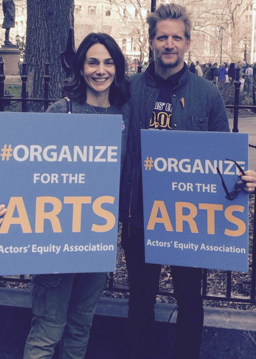Paul Sparks and Annie Parisse as seen in April 2017