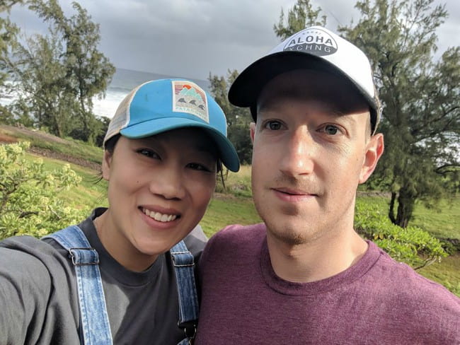 Priscilla Chan and Mark Zuckerberg in a selfie as seen in June 2019