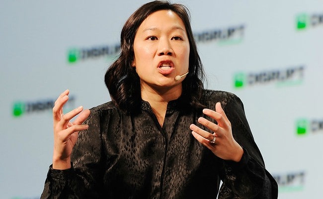 Priscilla Chan speaking during TechCrunch Disrupt in September 2018