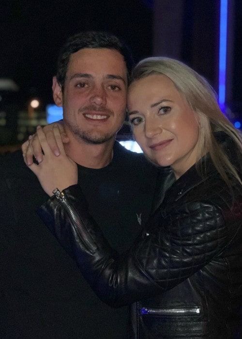 Quinton de Kock and Sasha Hurly as seen in September 2019