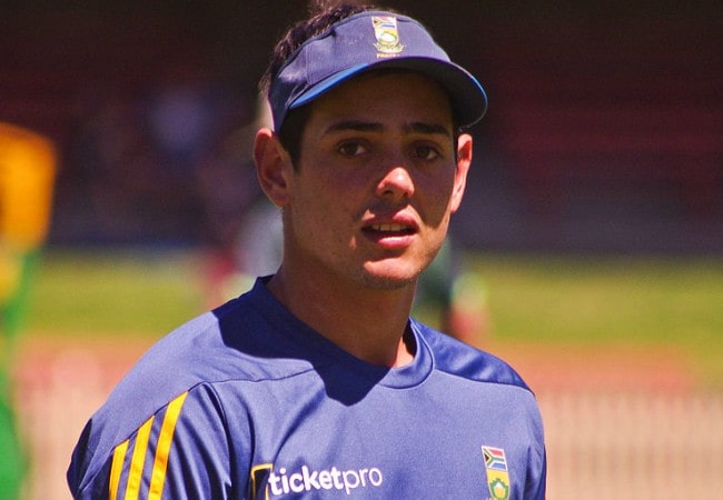 Quinton de Kock during a match in November 2014