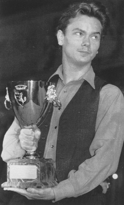 River Phoenix as seen while holding the Volpi Cup that he won for 'Best Male Performance' for 'Belli e damnati' (My Own Private Idaho) at the 48th International Film Festival of Venice in September 1991