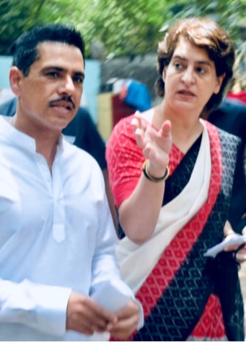 Robert Vadra and Priyanka as seen in a picture that was uploaded to Robert's account in July 2019