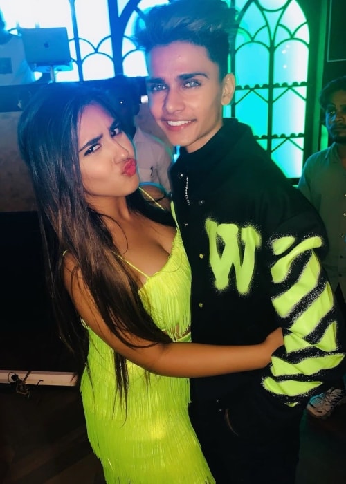 Roshni Walia as seen in a picture with YouTuber and Tik Tok star Lucky Dancer in September 2019