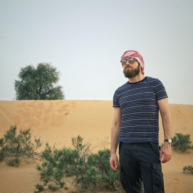 Ross Marquand as seen while posing for a picture in Dubai, United Arab Emirates in April 2019