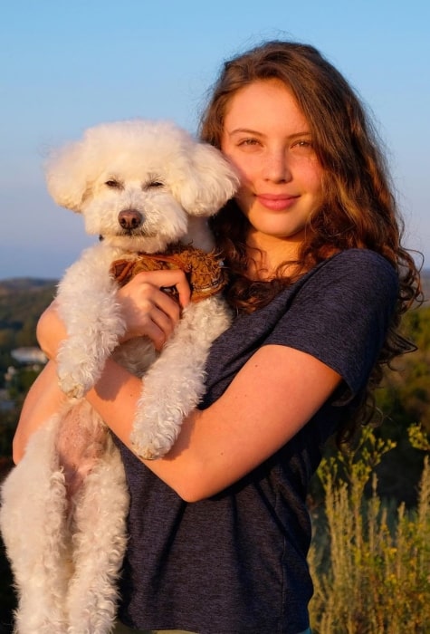 Sadie Radinsky celebrating International Dog Day on August 27, 2019