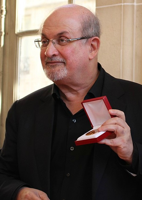 Salman Rushdie at Le Livre sur la Place as seen in September 2018