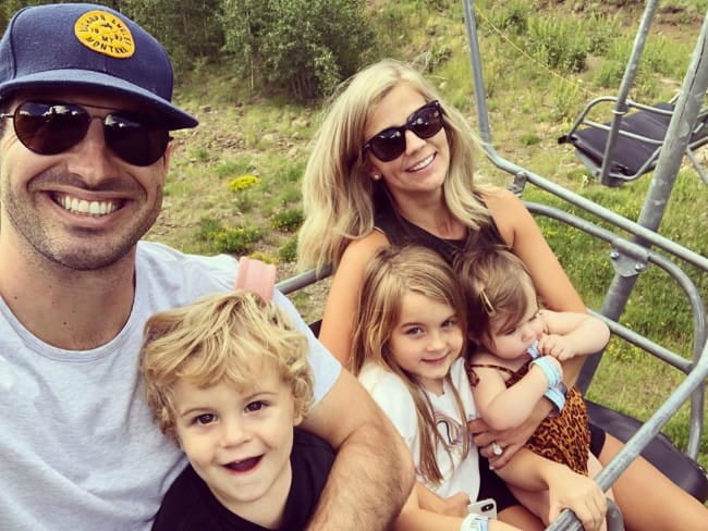 Samantha Ponder with her family as seen in July 2019