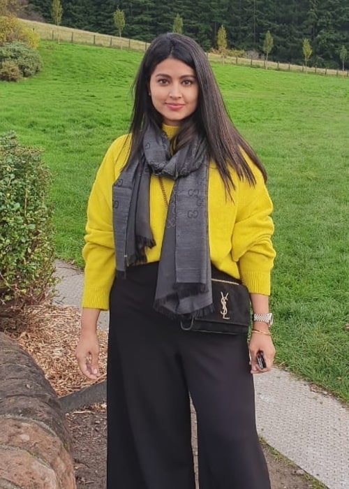 Sneha as seen in a picture taken during her visit to Scotland in October 2019