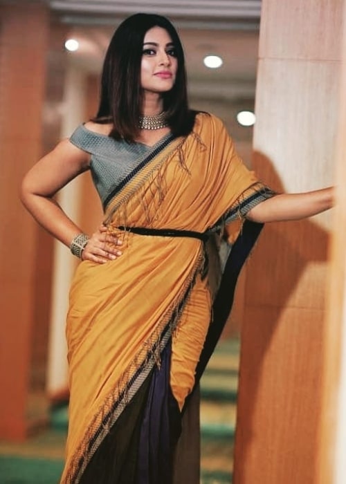 Sneha as seen in a picture taken right before the Jio Filmfare Awards in June 2018