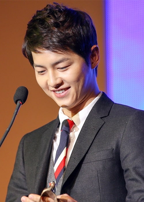 Song Joong-ki as seen while speaking during an event in December 2012