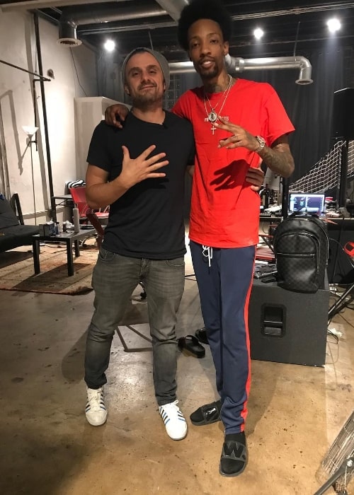 Sonny Digital (Right) as seen while posing for a picture alongside Gary Vaynerchuk in Atlanta, Georgia, United States in August 2018