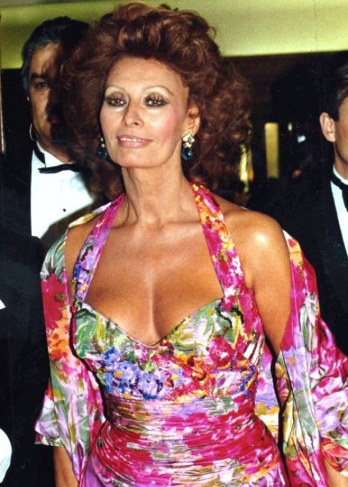 Sophia Loren as seen in a picture taken in Paris at the César awards ceremony in 1991